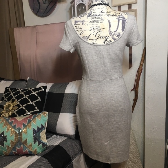 Banana Republic heather gray scoop back dress - Picture 8 of 10